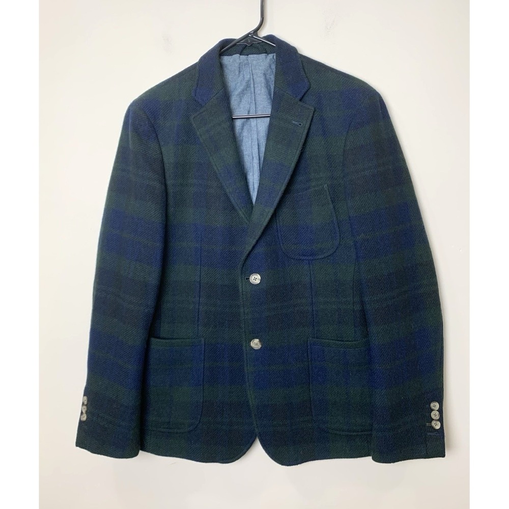 McGregor New York 1921 Wool Sportcoat Mens 49 Green Blue Plaid